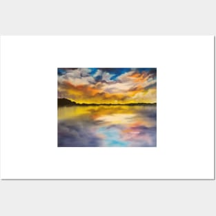 Dramatic Sky, Cloudy Sky, Beautiful Sunset, Waterscape, Skyscape, gorgeous sky, water and sky Posters and Art